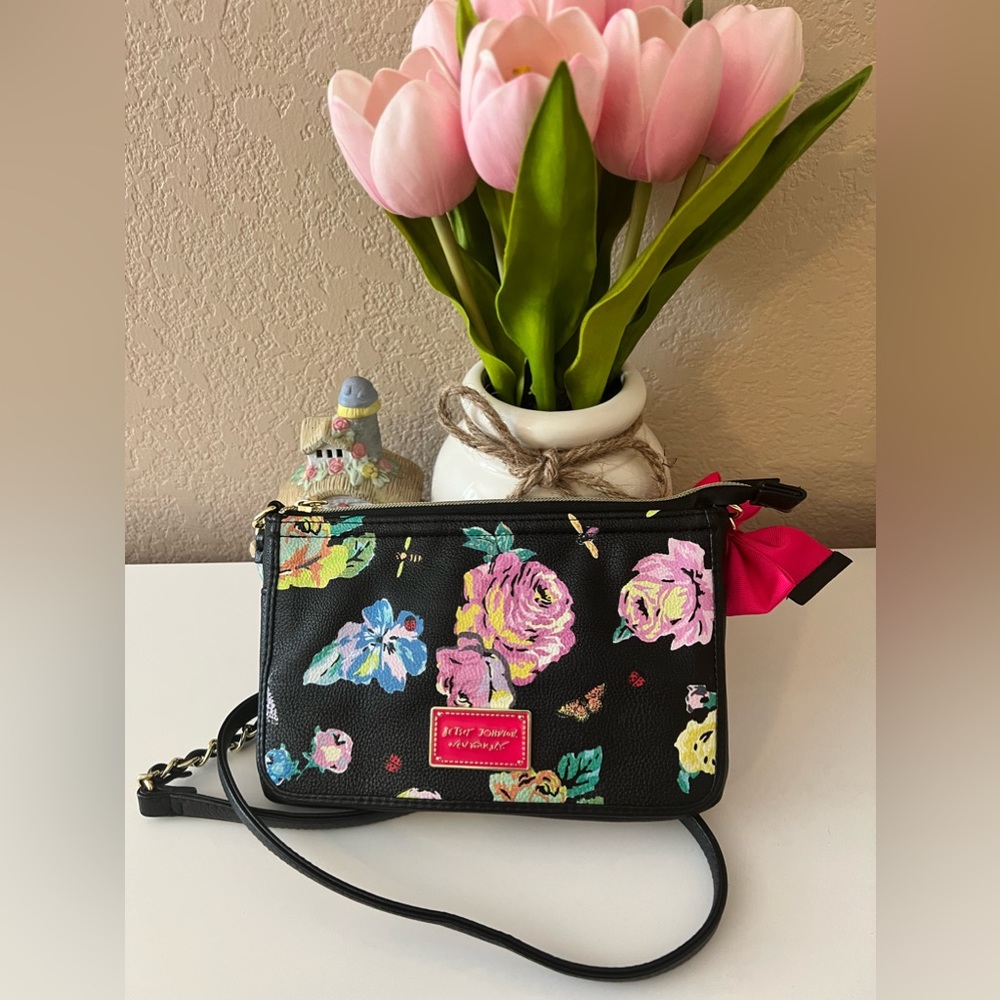 Betsey Johnson Butterfly and Floral Crossbody Bag